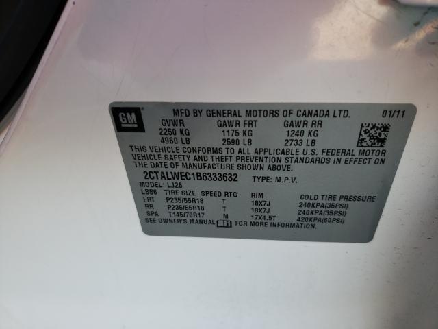 2011 GMC TERRAIN 2CTALWEC1B6333632