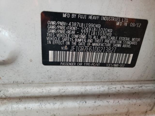 2013 SUBARU IMPREZA WR JF1GR7E61DG213827