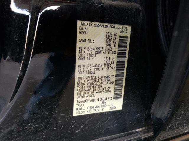 2011 NISSAN FRONTIER 1N6AD0EV0BC408431