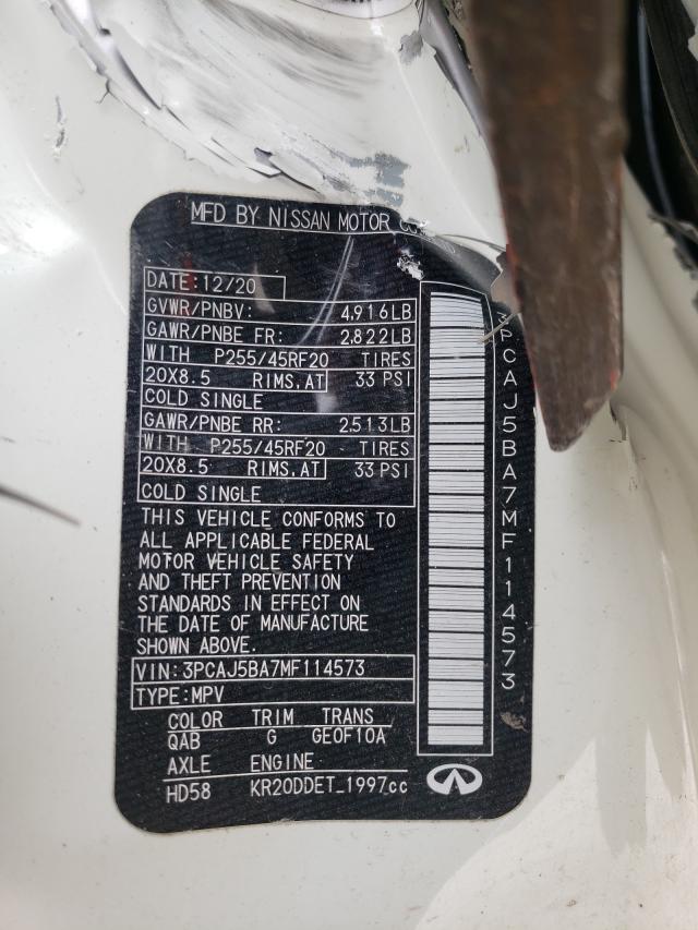 2021 INFINITI QX50 LUXE 3PCAJ5BA7MF114573