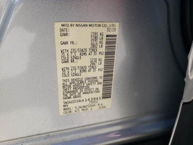 2020 NISSAN MURANO SL 5N1AZ2CS6LN143945