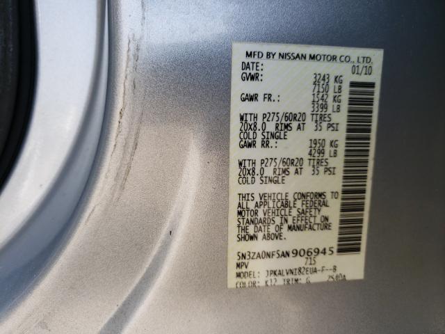 2010 INFINITI QX56 5N3ZA0NF5AN906945