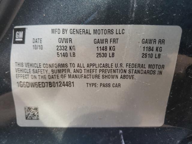 2011 CADILLAC STS LUXURY 1G6DW6ED7B0124481