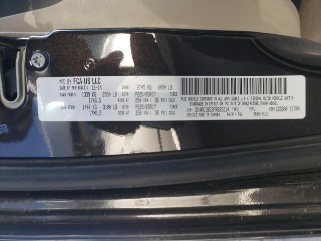 2015 CHRYSLER TOWN AND C 2C4RC1BG3FR665214