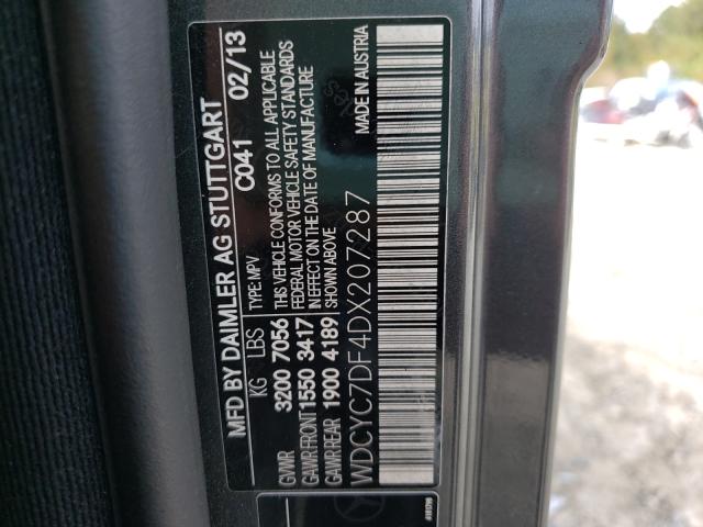 VIN WDCYC7DF4DX207287 2013 Mercedes-Benz G-Class, 6... no.10