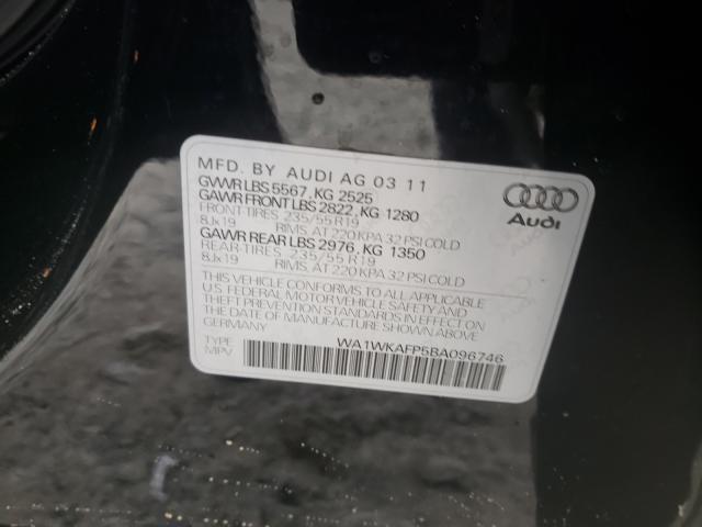 2011 AUDI Q5 PRESTIG WA1WKAFP5BA096746