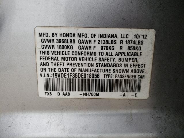 2013 ACURA ILX 20 19VDE1F35DE018056