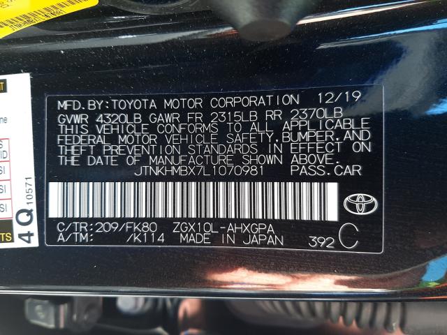 2020 TOYOTA OTHER JTNKHMBX7L1070981