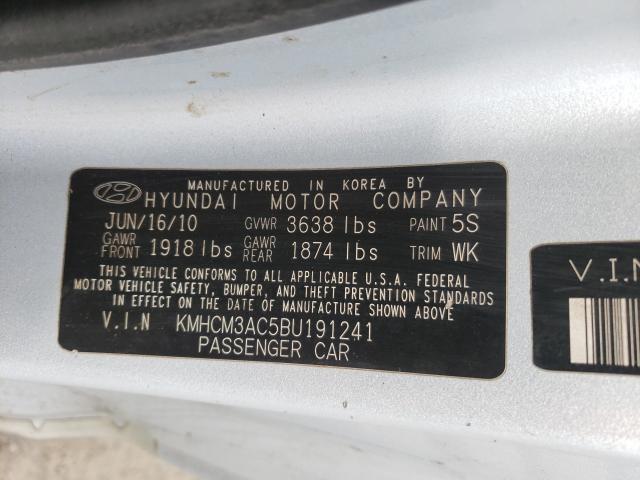2011 HYUNDAI ACCENT GL KMHCM3AC5BU191241