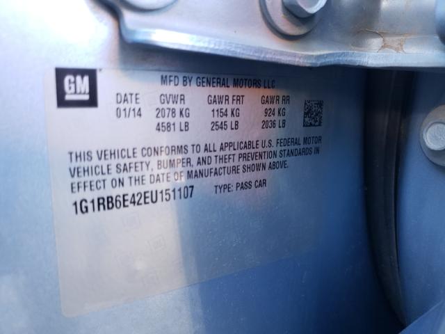 VIN 1G1RB6E42EU151107 2014 Chevrolet Volt no.10