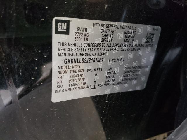 2018 GMC ACADIA 1GKKNLLS3JZ107067