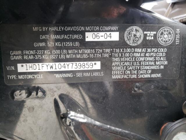 2004 HARLEY-DAVIDSON FLHRSI 1HD1FYW104Y739859