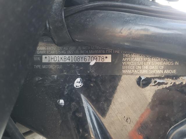 2008 HARLEY-DAVIDSON FLHX 1HD1KB4108Y670978