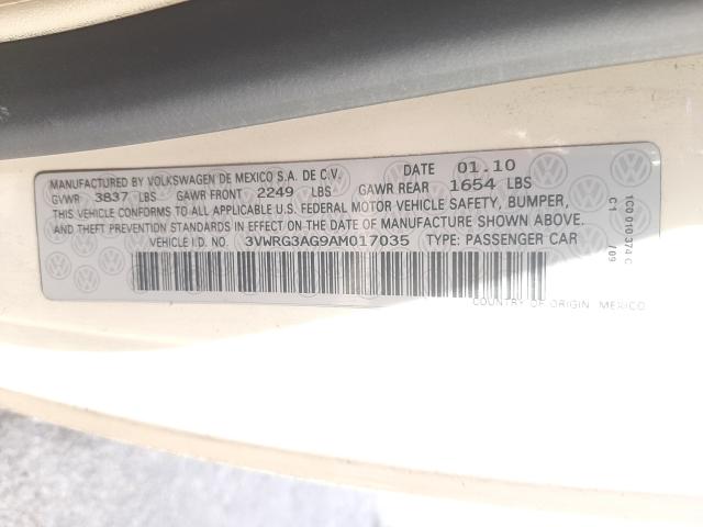 2010 VOLKSWAGEN NEW BEETLE 3VWRG3AG9AM017035