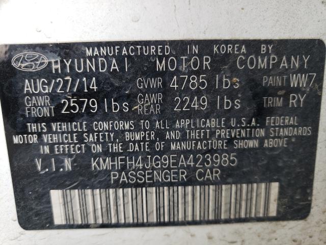 2014 HYUNDAI AZERA GLS KMHFH4JG9EA423985