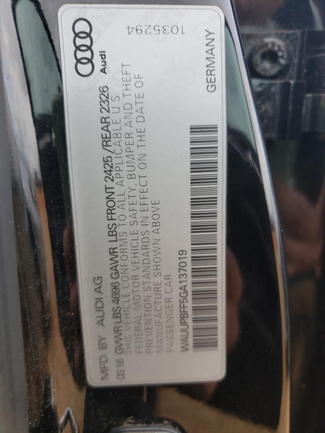 2016 AUDI A3 E-TRON WAUUPBFF5GA137019