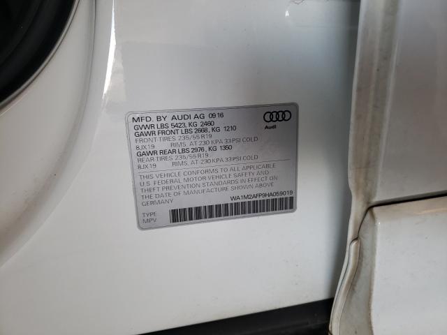 VIN WA1M2AFP9HA059019 2017 Audi Q5, Premium Plus no.10