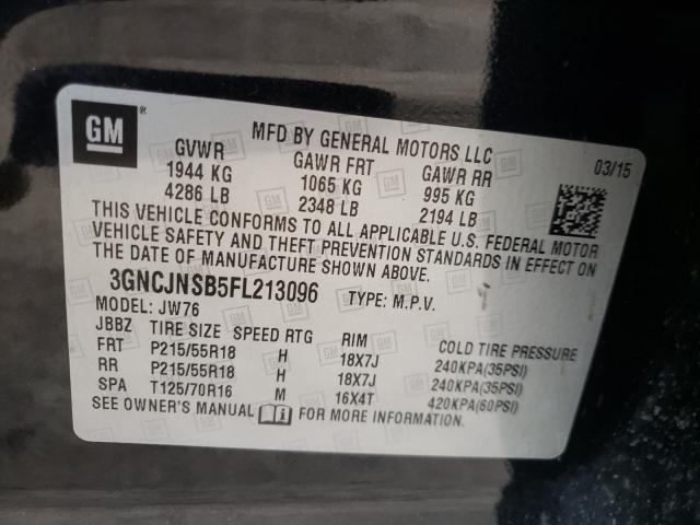 2015 CHEVROLET TRAX LTZ 3GNCJNSB5FL213096