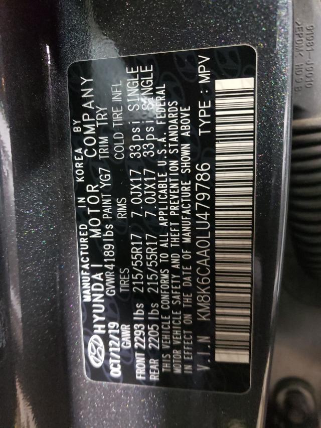 2020 HYUNDAI KONA SEL P KM8K6CAA0LU479786