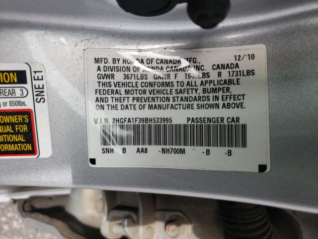 2011 HONDA CIVIC VP 2HGFA1F39BH533995