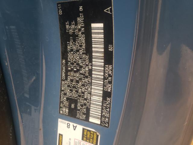 2011 TOYOTA FJ CRUISER JTEZU4BF1BK011497