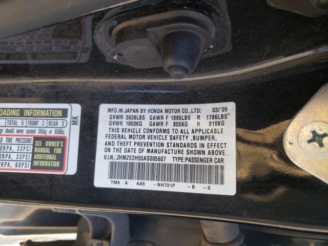 2010 HONDA INSIGHT LX JHMZE2H55AS005607
