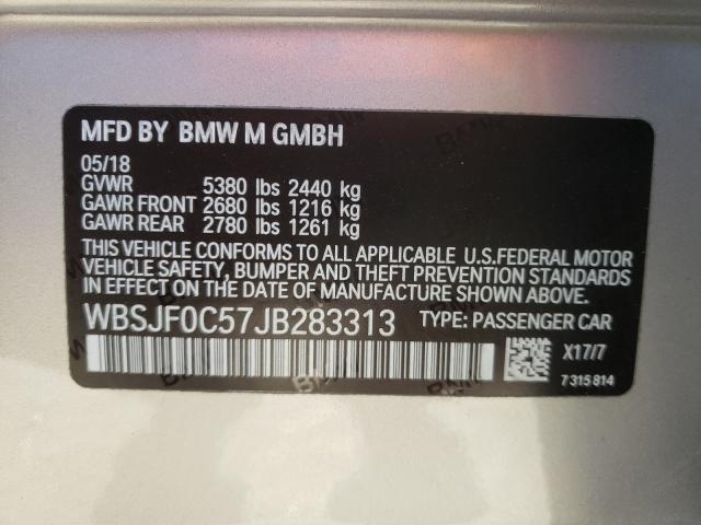 2018 BMW M5 WBSJF0C57JB283313