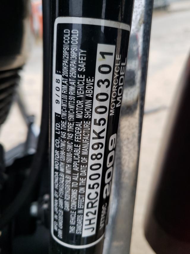 2009 HONDA VT750 C JH2RC50089K500301