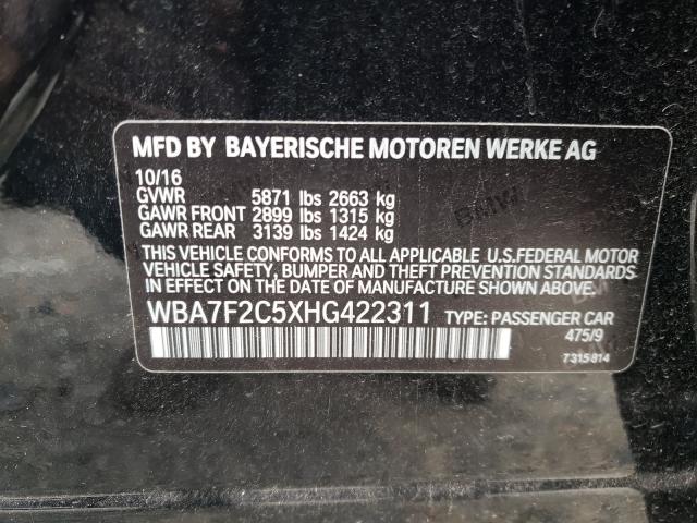 2017 BMW 750 XI WBA7F2C5XHG422311