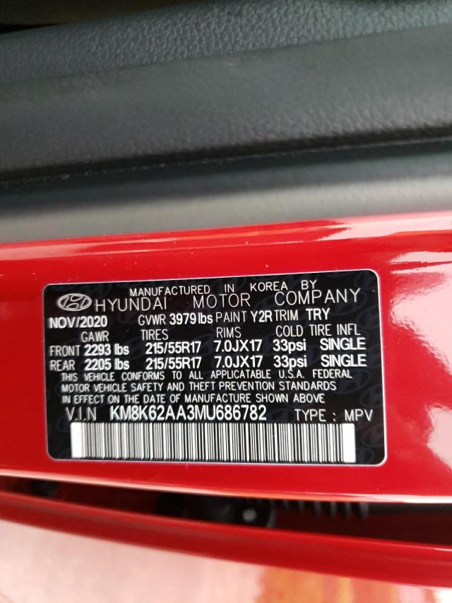 2021 HYUNDAI KONA SEL P KM8K62AA3MU686782