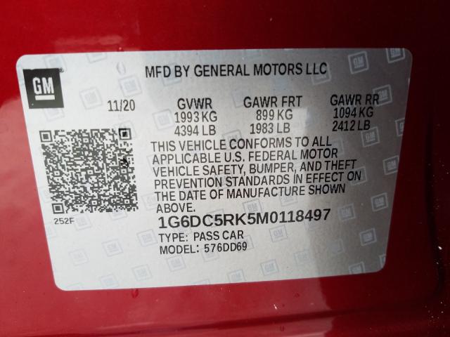 2021 CADILLAC CT4 SPORT 1G6DC5RK5M0118497