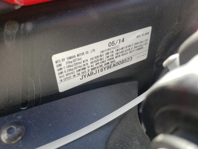 2014 YAMAHA YZFR6 C JYARJ16Y9EA008523