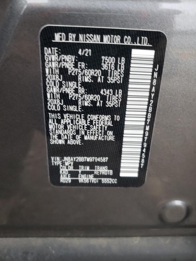 2021 NISSAN ARMADA SL JN8AY2BB7M9794587