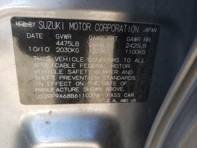 2011 SUZUKI KIZASHI SP JS2RF9A68B6110278