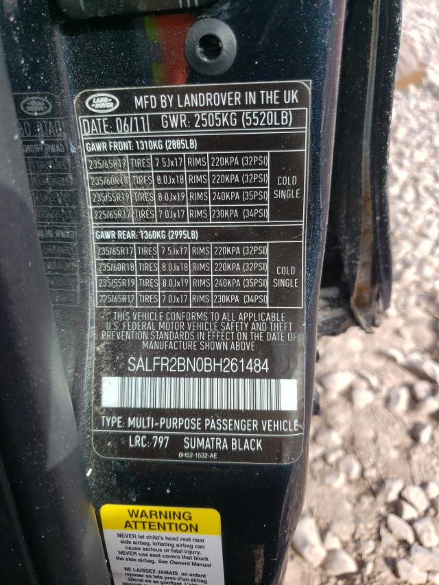 2011 LAND ROVER LR2 HSE SALFR2BN0BH261484