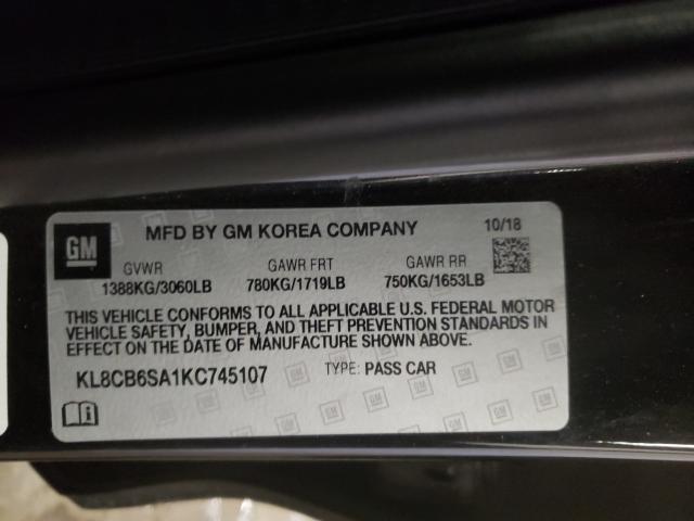 2019 CHEVROLET SPARK KL8CB6SA1KC745107
