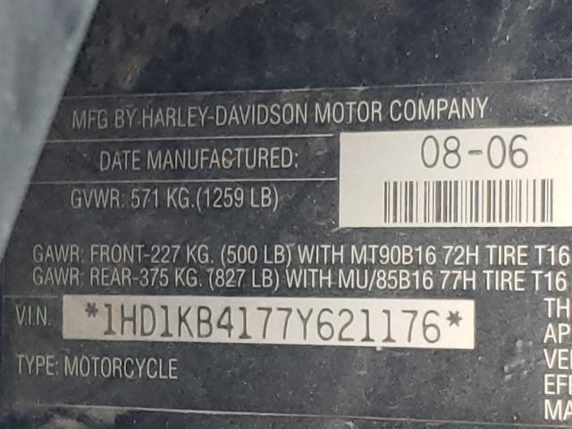2007 HARLEY-DAVIDSON FLHX 1HD1KB4177Y621176