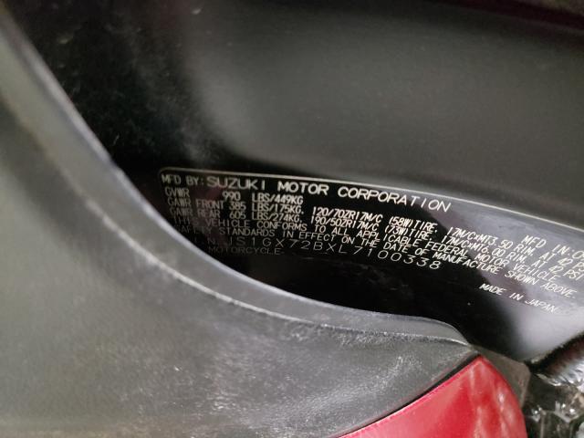 2020 SUZUKI GSX1300 RA JS1GX72BXL7100338