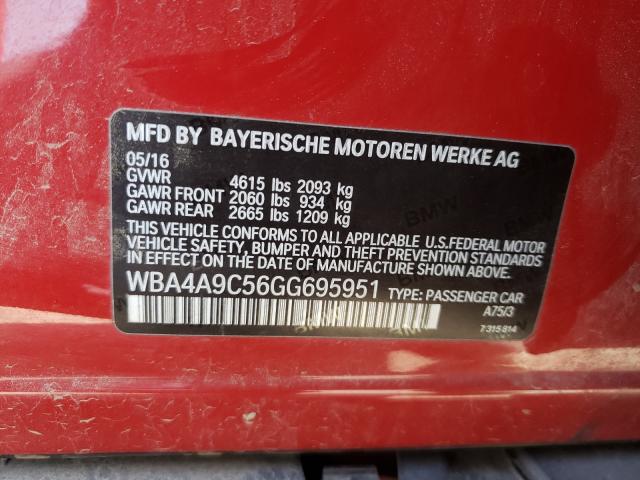 2016 BMW 428 I GRAN WBA4A9C56GG695951