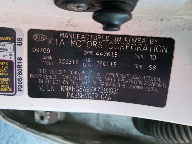 2010 KIA RONDO LX KNAHG8A97A7293931