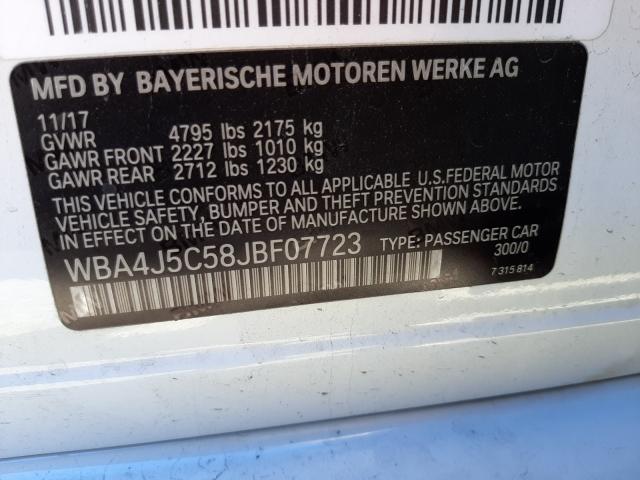 2018 BMW 440I GRAN WBA4J5C58JBF07723