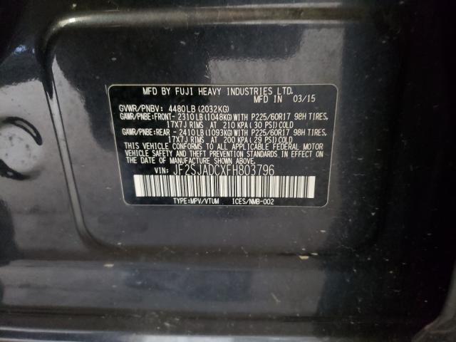 2015 SUBARU FORESTER 2 JF2SJADCXFH803796