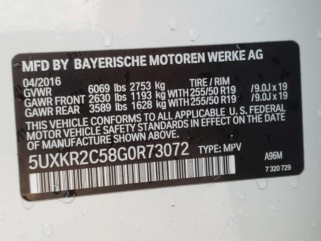 5UXKR2C58G0R73072 BMW X5 2016. Фото: 9