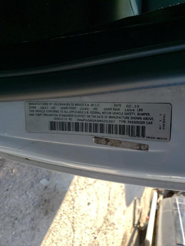 2010 VOLKSWAGEN NEW BEETLE 3VWPG3AG4AM020397