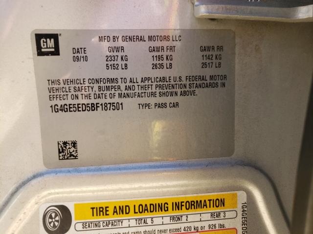 2011 BUICK LACROSSE C 1G4GE5ED5BF187501
