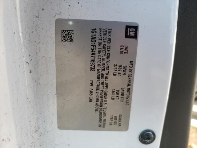 2010 CHEVROLET COBALT 1LT 1G1AD1F54A7169733