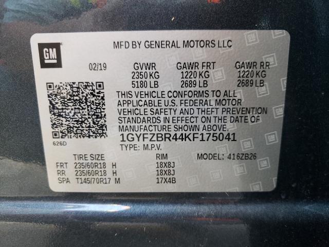 2019 CADILLAC XT4 LUXURY 1GYFZBR44KF175041