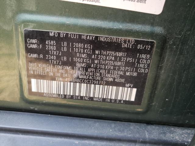 2012 SUBARU 360 4S4BRBCC0C3298712