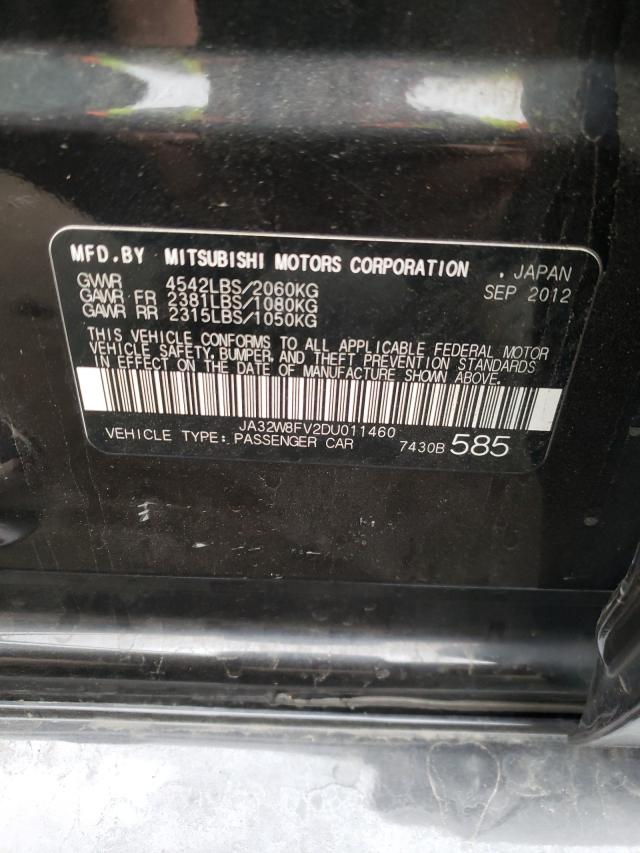 2013 MITSUBISHI LANCER EVO JA32W8FV2DU011460