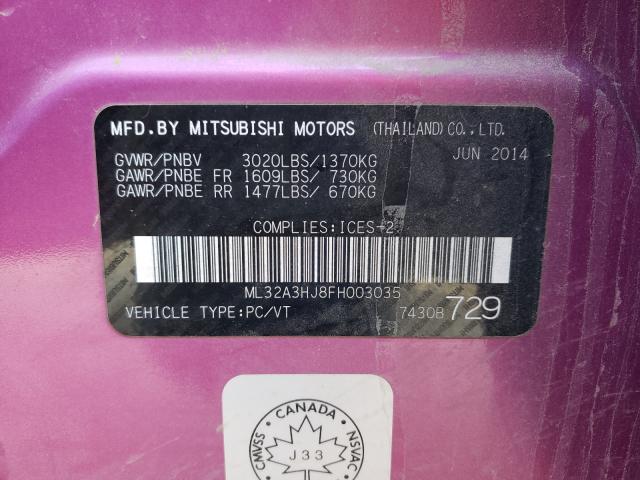2015 MITSUBISHI MIRAGE DE ML32A3HJ8FH003035
